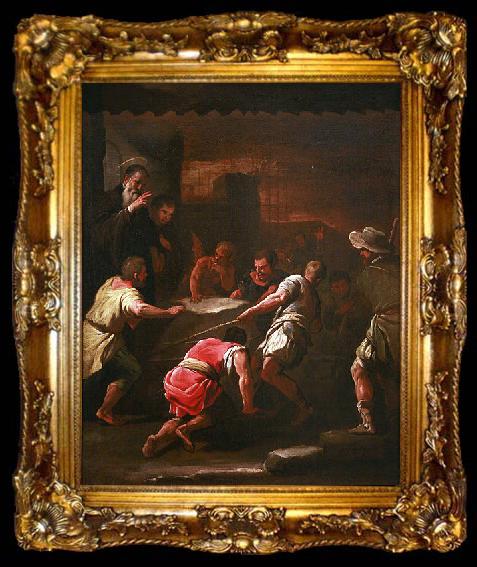 framed  Luca Giordano A miracle by Saint Benedict, ta009-2